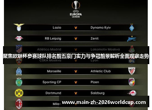 聚焦欧联杯参赛球队排名前五豪门实力与争冠前景解析全面观察走势